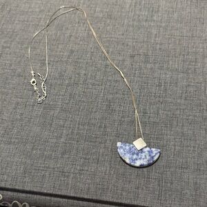 Elegant Blue and Silver Pendant Necklace